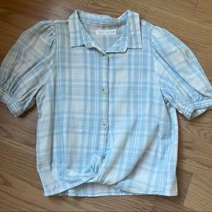 Zara Checkered Blouse